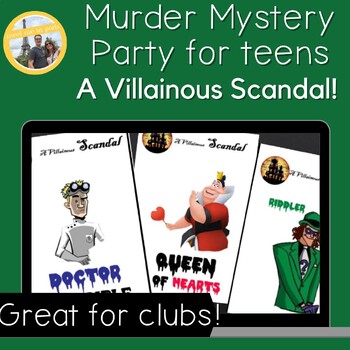 Preview of Murder Mystery Party for Teenagers - A VILLAINOUS SCANDAL