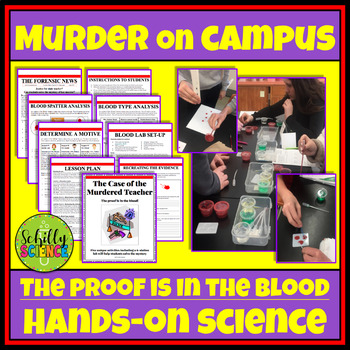 Preview of CSI Blood Lab : Forensic Blood spatter & Blood types- Digital Version Added 2021