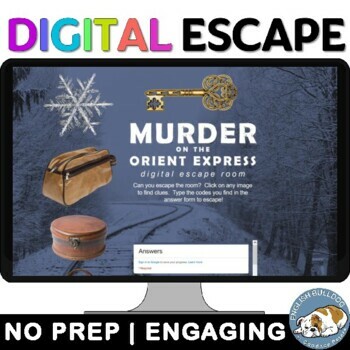Preview of Murder on the Orient Express Digital Escape Room Review Game Activity