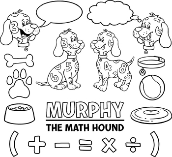 Preview of Murphy the Math Hound Clip Art and Font Bundle
