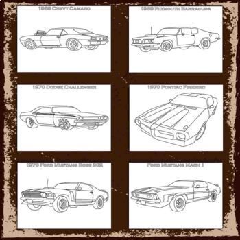 muscle cars coloring pages 30 printable coloring sheets 8 5 x 11 inches