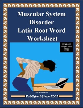 Preview of Muscular System Disorder Latin Root Word Worksheet