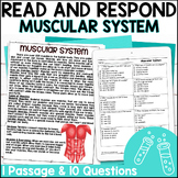 Muscular System Reading Passage Comprehension & Quiz | Sci