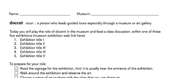 Preview of Museum Docent Activity