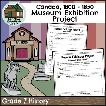 Preview of Museum Exhibition Project - Canada 1800 - 1850 (Grade 7 History)