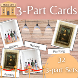 Museum Montessori Style 3 Part Cards with Real Images for 