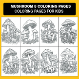 Mushroom Coloring Pages For kids, Summer Activities
