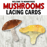 Mushroom Lacing Cards - for fine motor skills