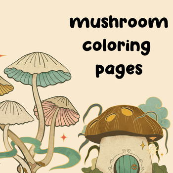 Preview of Mushroom coloring book