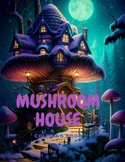 Mushroom house coloring book