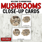 Mushrooms Close-up Cards - print or cursive