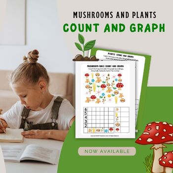 Preview of Count and Graph- Mushroom & Plant theme