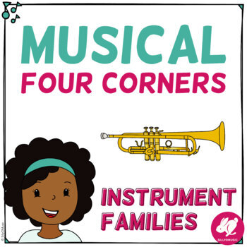 Preview of Musical 4 Corners Game - Instrument Families Game - Whole Classroom Music Game