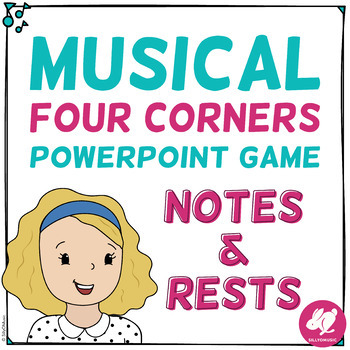 Preview of Music 4 Corners - Note and Rest Identification - Interactive Music Activity