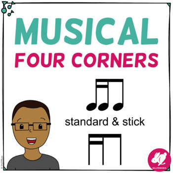Preview of Music 4 Corners Rhythm Game - Tika-Ti, Takadi, Tiri-Ti - Standard and Stick