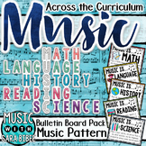 Music Across the Curriculum Posters- Music Pattern (Watercolor)