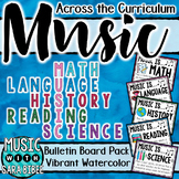 Music Across the Curriculum Posters- Vibrant Watercolor