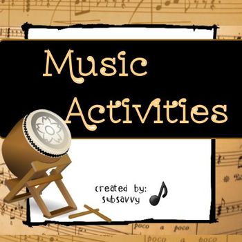 Preview of Music Worksheets Create Your Own Instrument Activity  Music In Our Schools Month