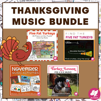 Music Activities Bundle for Thanksgiving by SillyOMusic | TPT