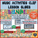 Music Activities Clef lesson Slides Bundle: Holiday Music 