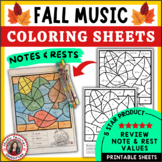 Music Color by Code - FALL Music Coloring Pages - Elementa