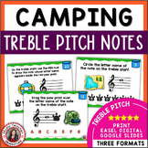 Music Activities - Treble Clef Notes Worksheets & Task Car