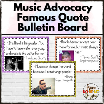 Preview of Music Advocacy Quotation Bulletin Board for Music in Our Schools Month