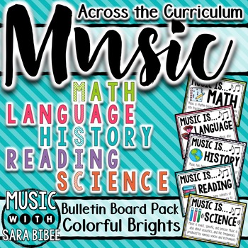 Preview of Music Across the Curriculum Posters- Colorful Brights
