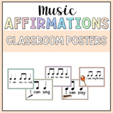 Music Affirmations Rhythm Posters | Music Classroom Decor