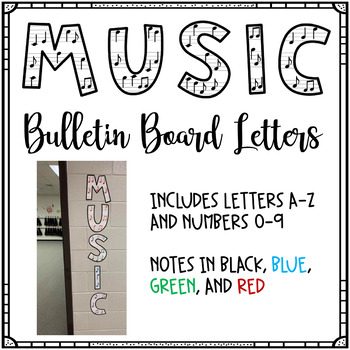 Preview of Music Alphabet Bulletin Board Letters