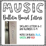 Music Alphabet Bulletin Board Letters