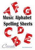 Music Alphabet Spelling Sheets