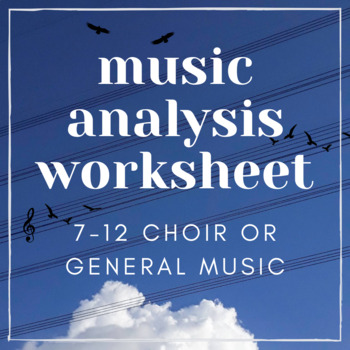 Preview of Music Analysis Worksheet Page