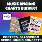 Music Anchor Charts Theme Bundle- Rainbow, Boho, & Electric Blue!