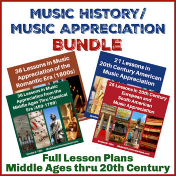 Preview of Music Appreciation and Music History BUNDLE from the years 450 - present day