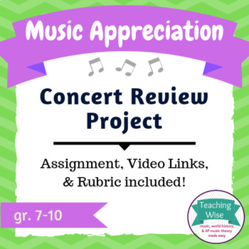 Preview of Music Appreciation Project – Concert Review