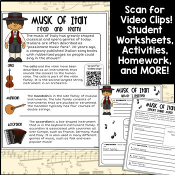 Around the World Music | Distance Learning Activities by StudentSavvy