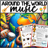 Around the World Music Cultures Music - Sub Plans End of the Year Activities
