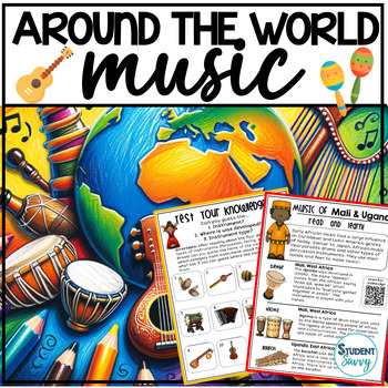 Preview of End of the Year Activities Around the World Music Cultures Countries Fun HW