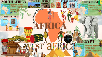 Music Around the World- AFRICA (bulletin board set) | TPT