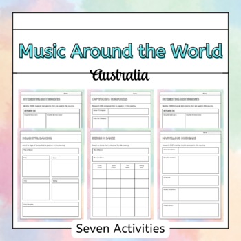 Preview of Music Around the World - Australia (Country Research Project)