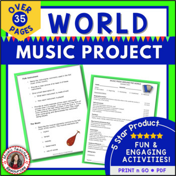 Preview of Music Around the World Project for World Music Units