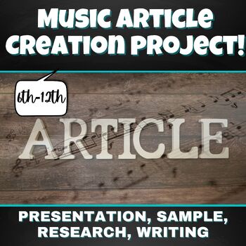 Preview of Music Article Creation Project!