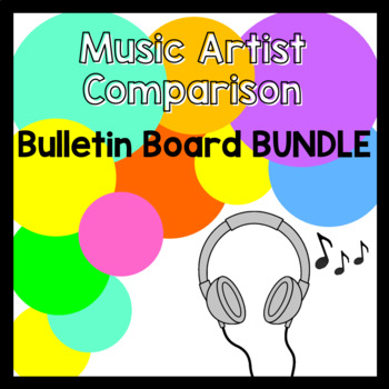 Preview of Music Artist Comparison Bulletin Board Set BUNDLE