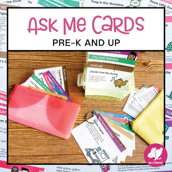 Preview of Music Ask Me Cards - PreK K Notes for Parents - First Steps in Music Friendly