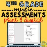 Elementary Music Assessments {4th grade Music Assessments}