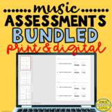 Elementary Music Assessments & Exit Tickets BUNDLE (Grades