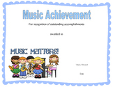 Music Award Certificates - Editable!
