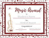 End of the Year Music Award Four Colors