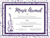 End of the Year Music Award Purple